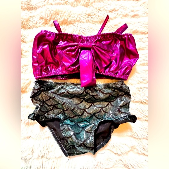 Purple and Green Mermaid Bikini Set - Picture 2 of 3